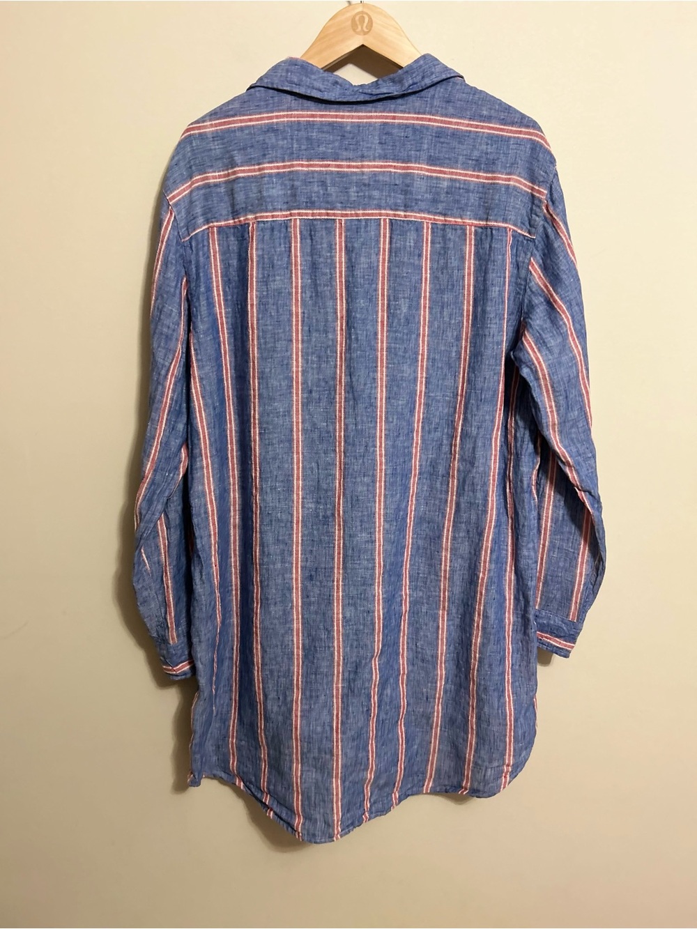 ⭐️Frank & Eileen Red and Navy Stripe Linen Mary Shirt Dress⭐️ - Picture 5 of 7
